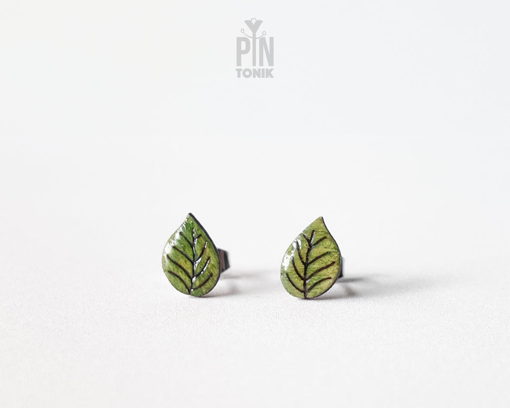 Green Leaves Studs