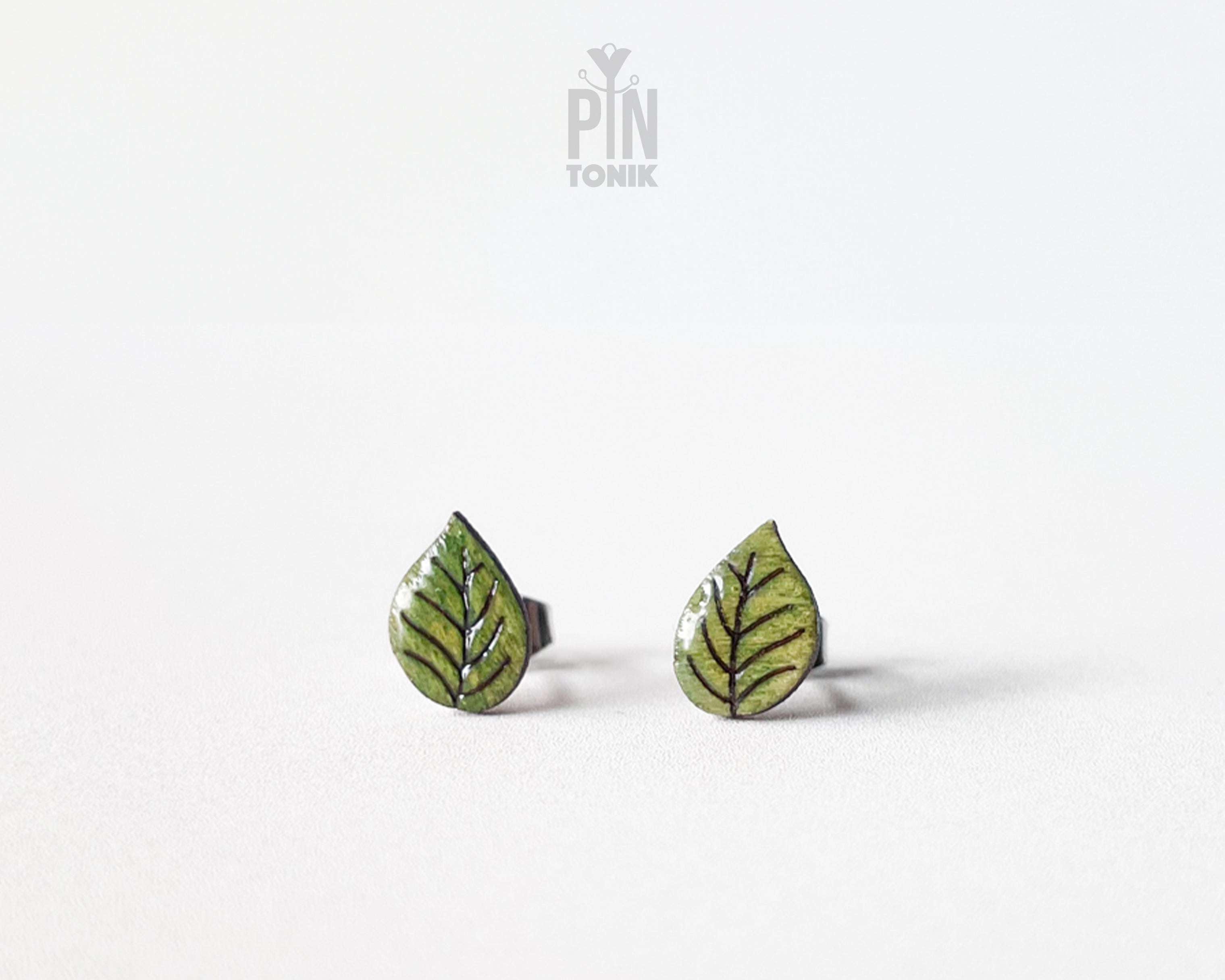 Green Leaves Studs