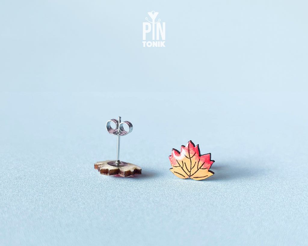 Autumn Leaves Mismatched Studs