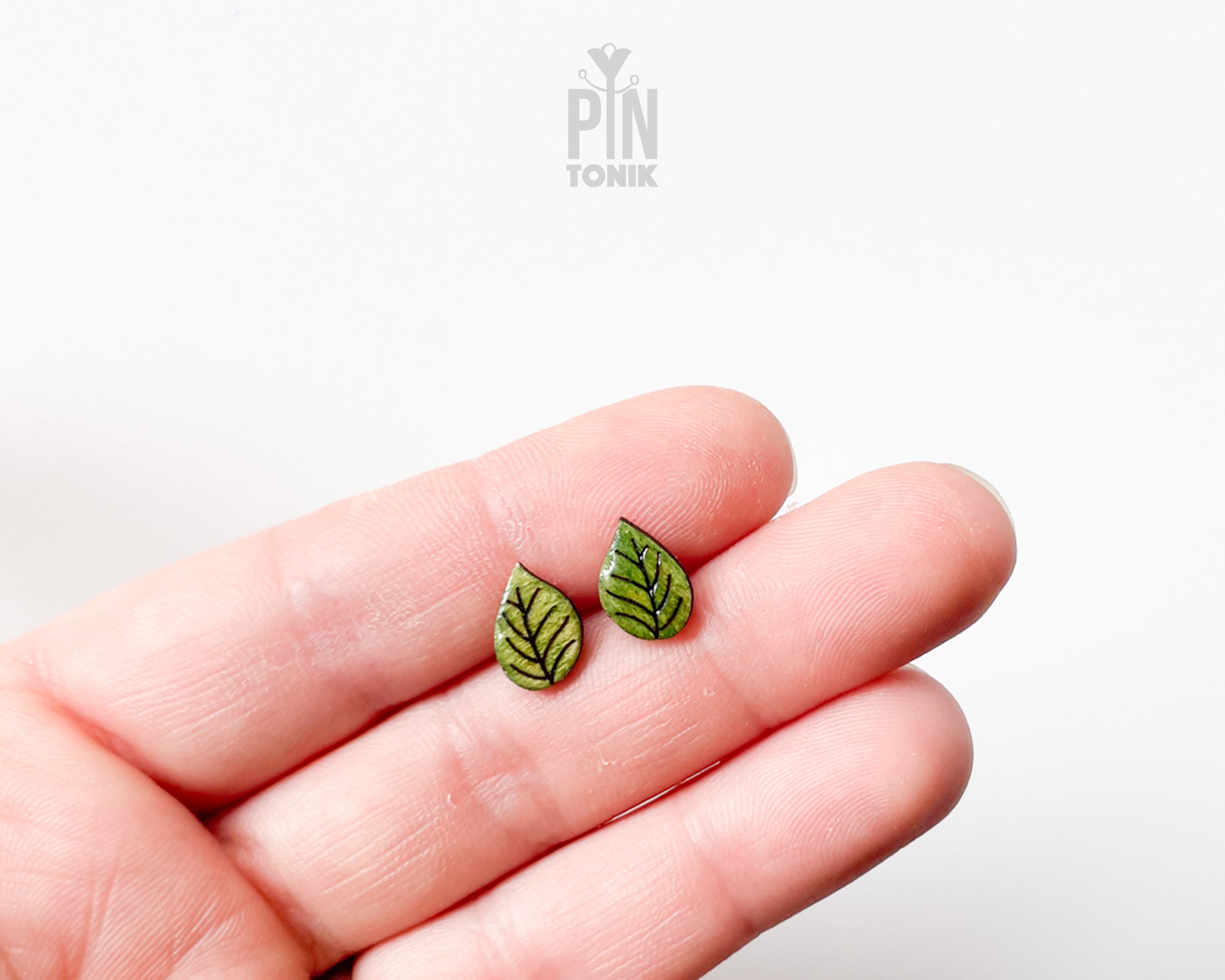 Green Leaves Studs