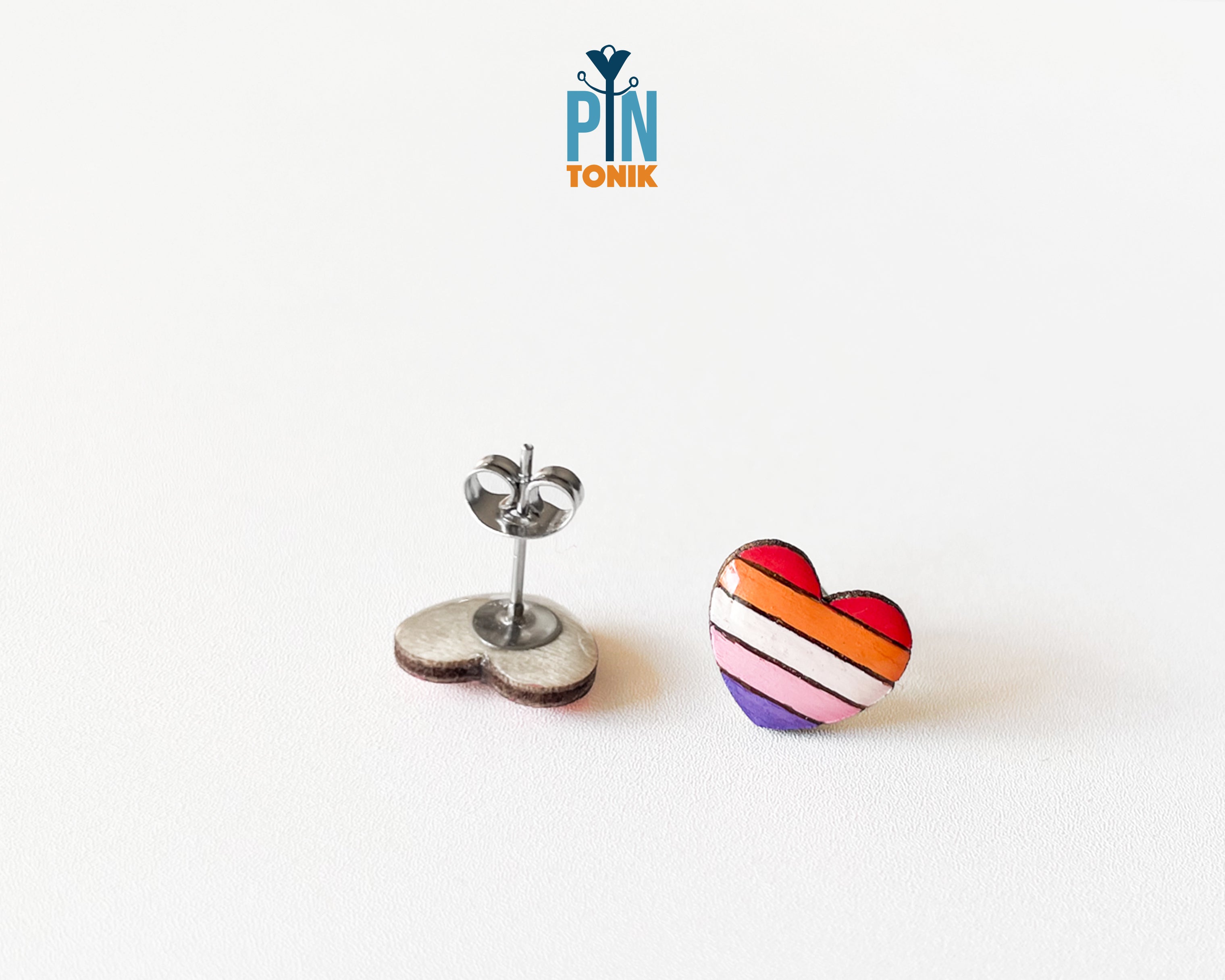 Pride Heart Studs