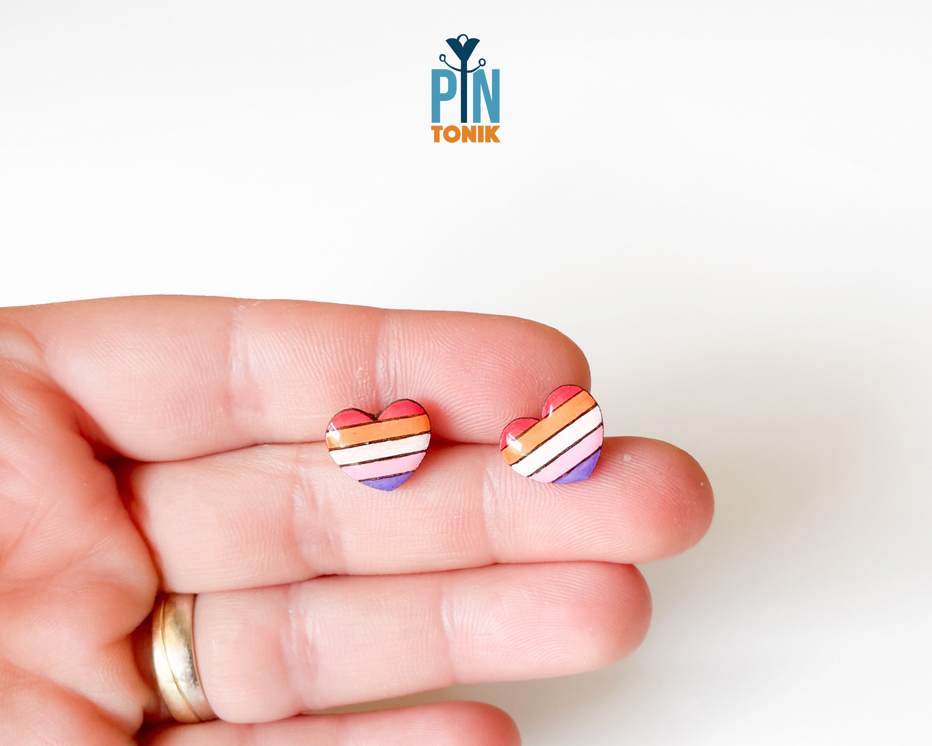 Pride Heart Studs