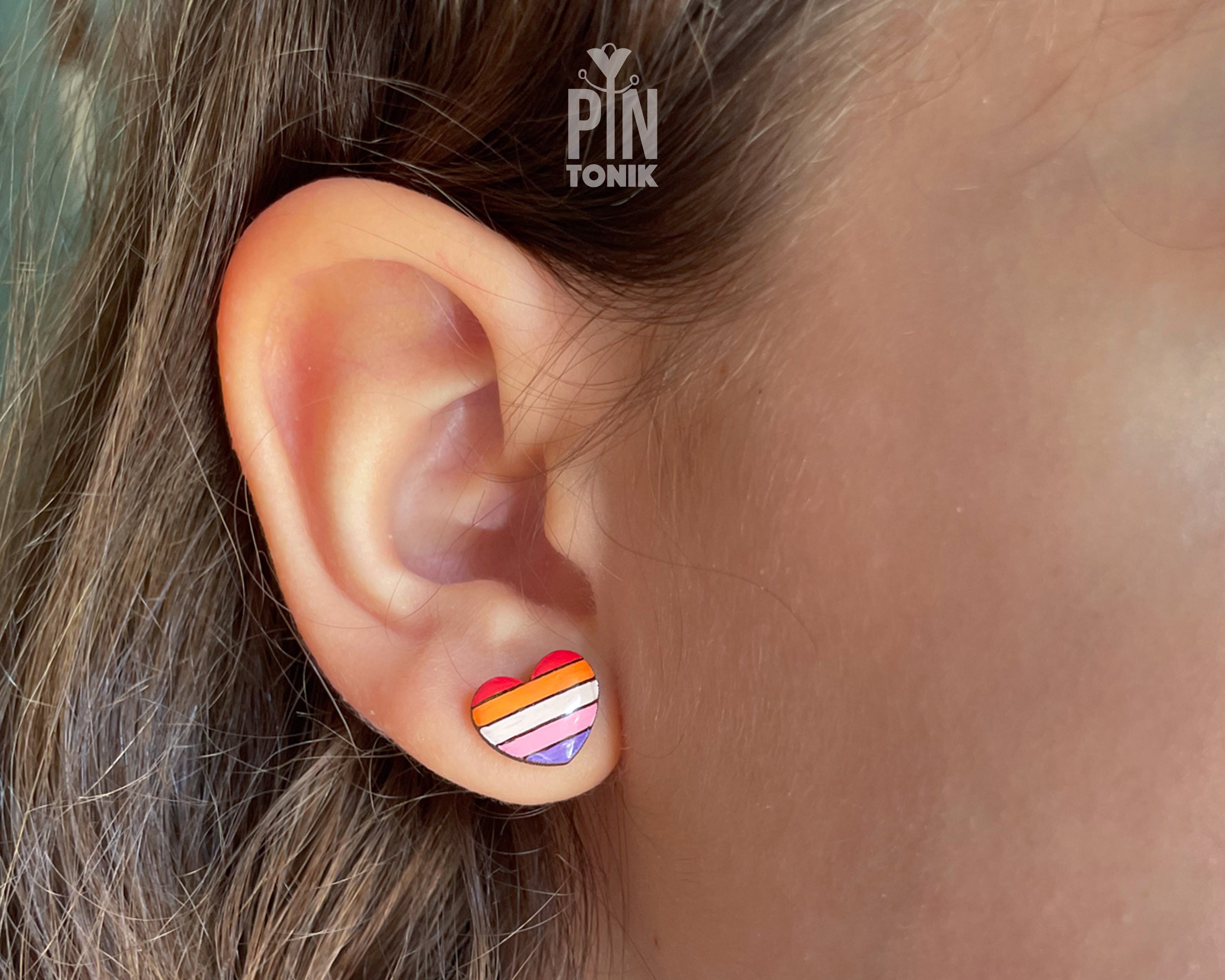 Pride Heart Studs
