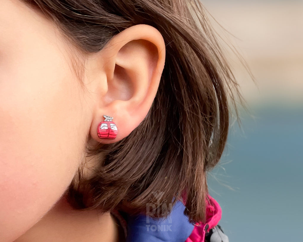Clous d'oreilles Gondole rouge