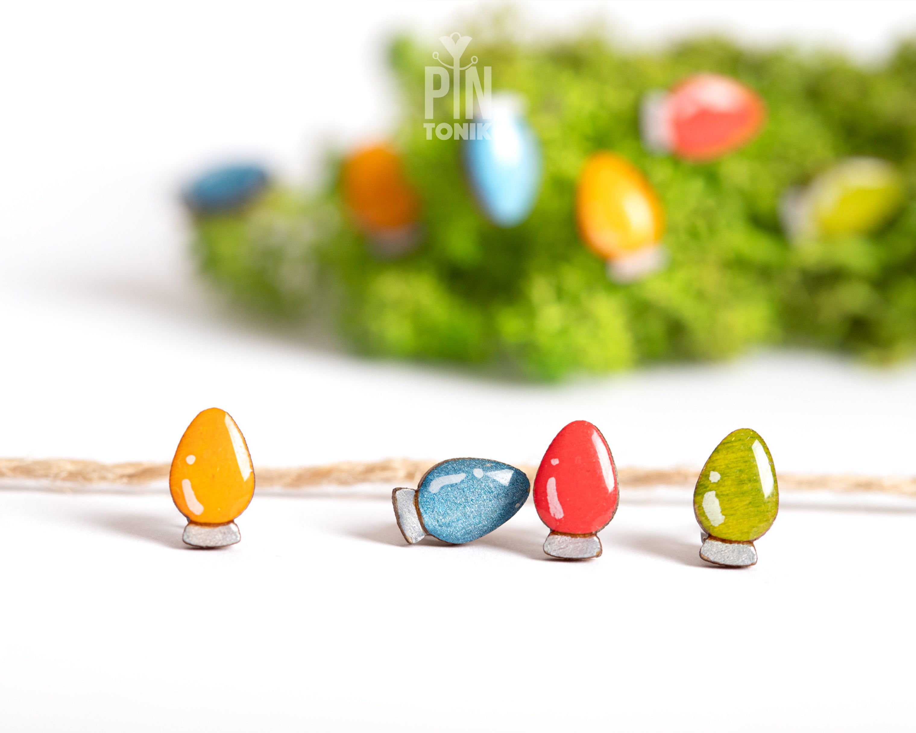 Christmas Lights Stud Earrings