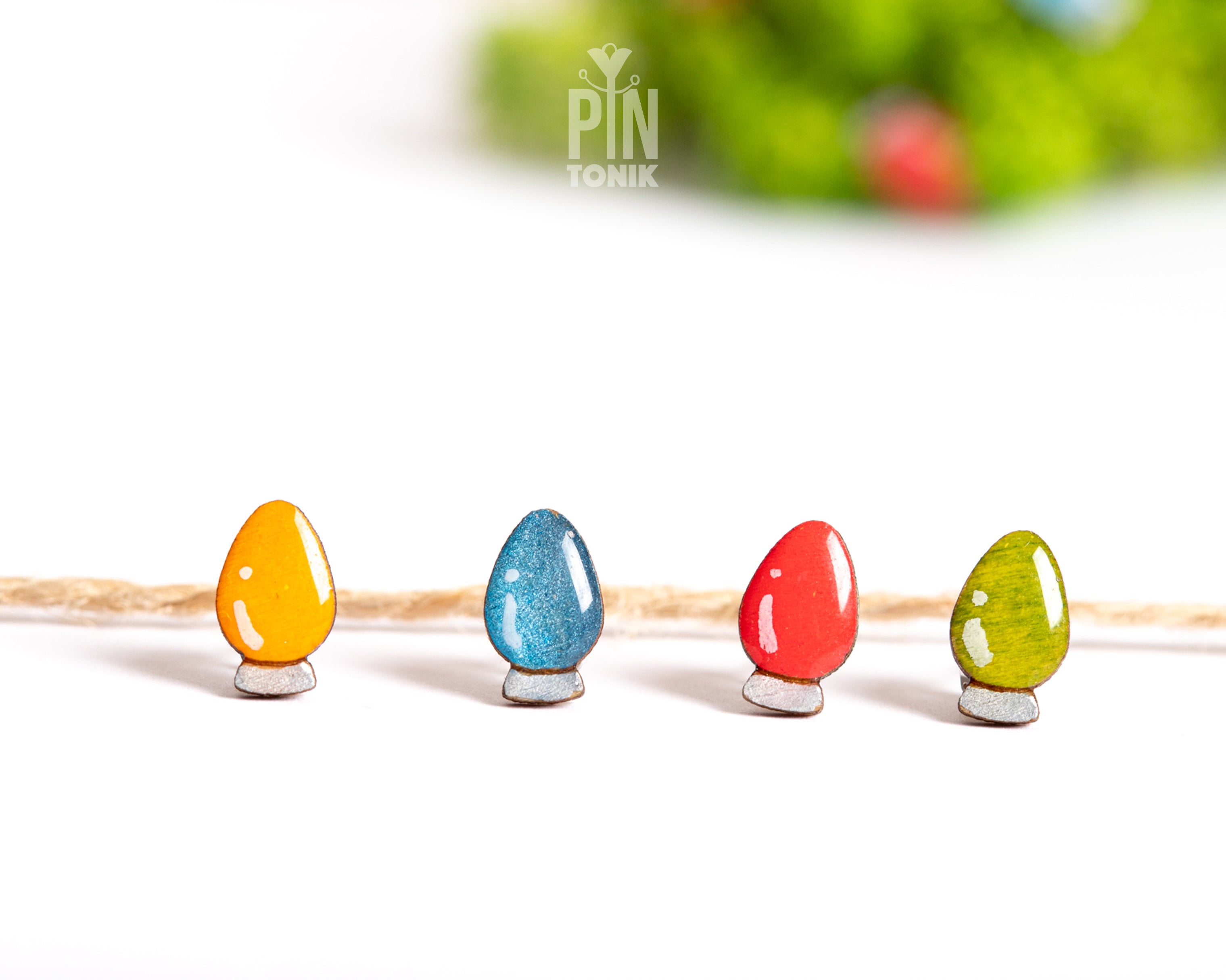 Christmas Lights Stud Earrings