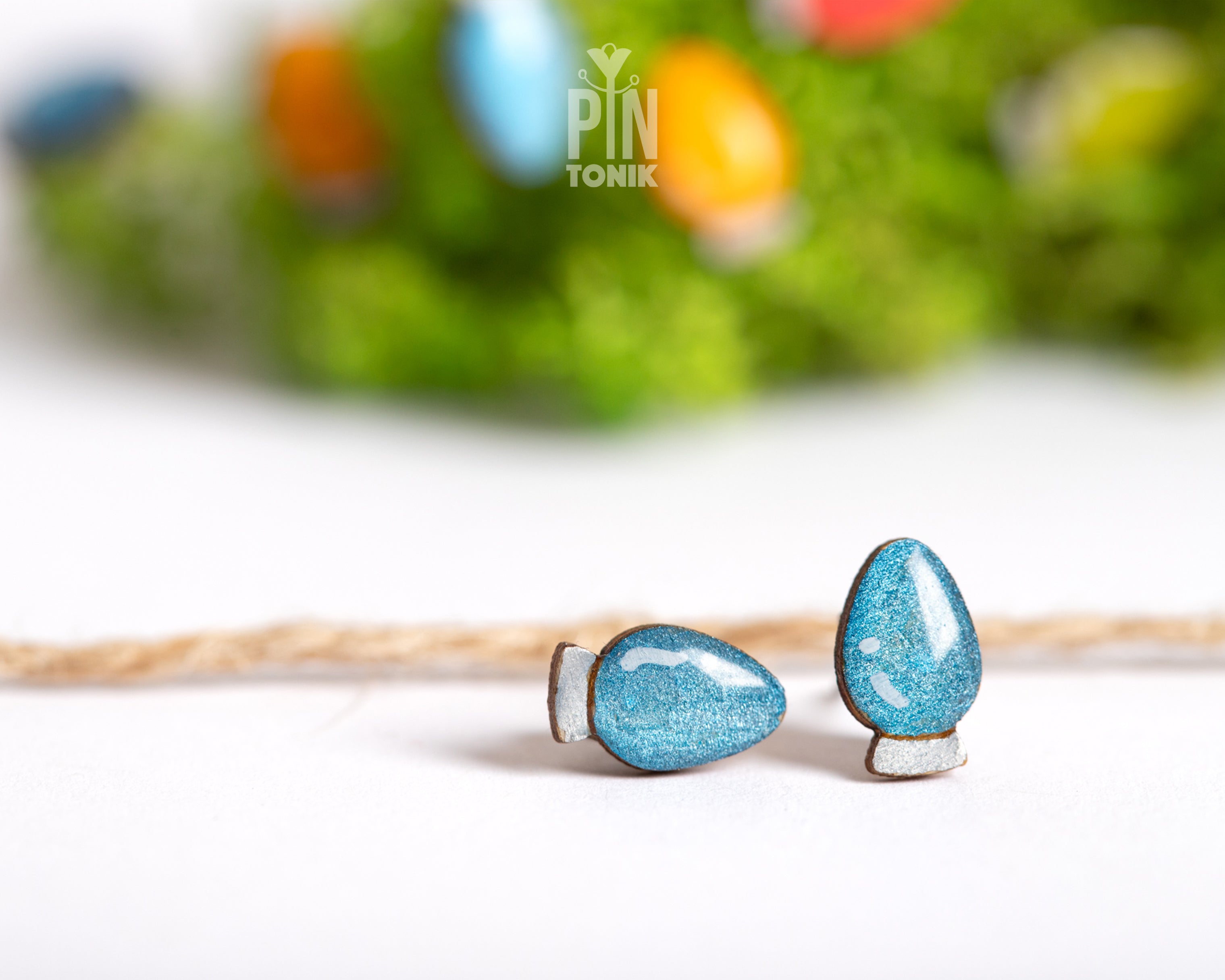 Christmas Lights Stud Earrings