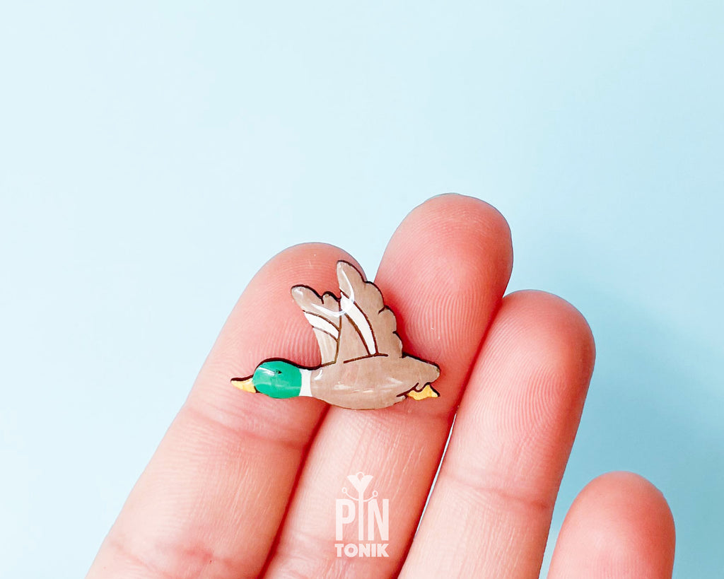 Flying Mallard Duck Pin