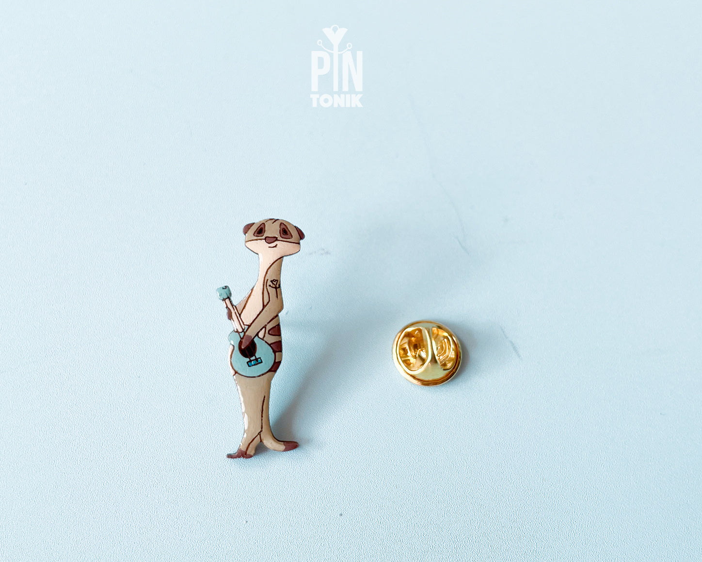 Meerkat with Guitar Pin