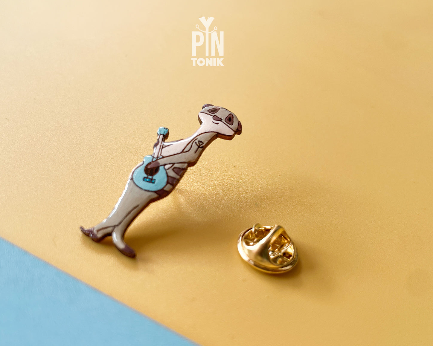 Meerkat with Guitar Pin