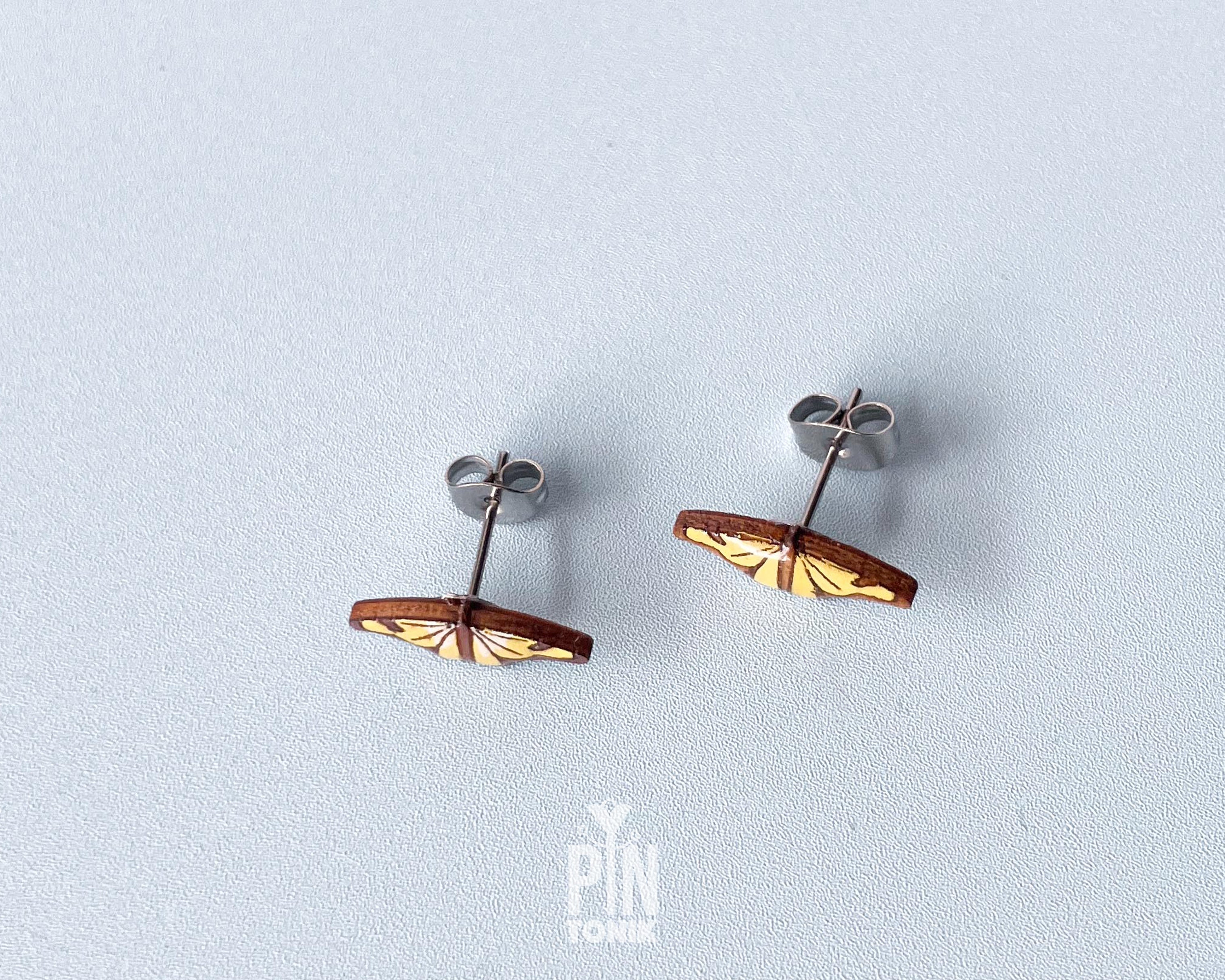 Monarch Butterfly Stud Earrings