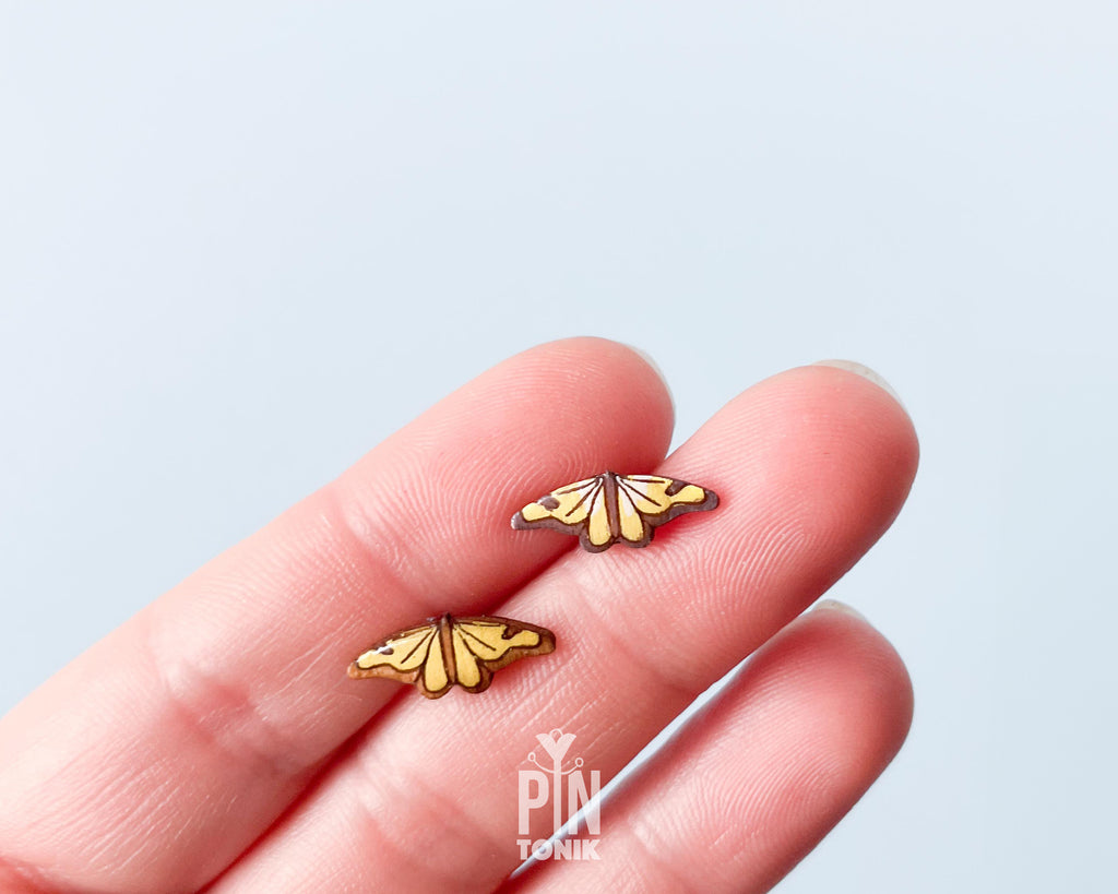 Monarch Butterfly Stud Earrings