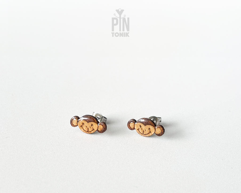 Monkey Stud Earrings