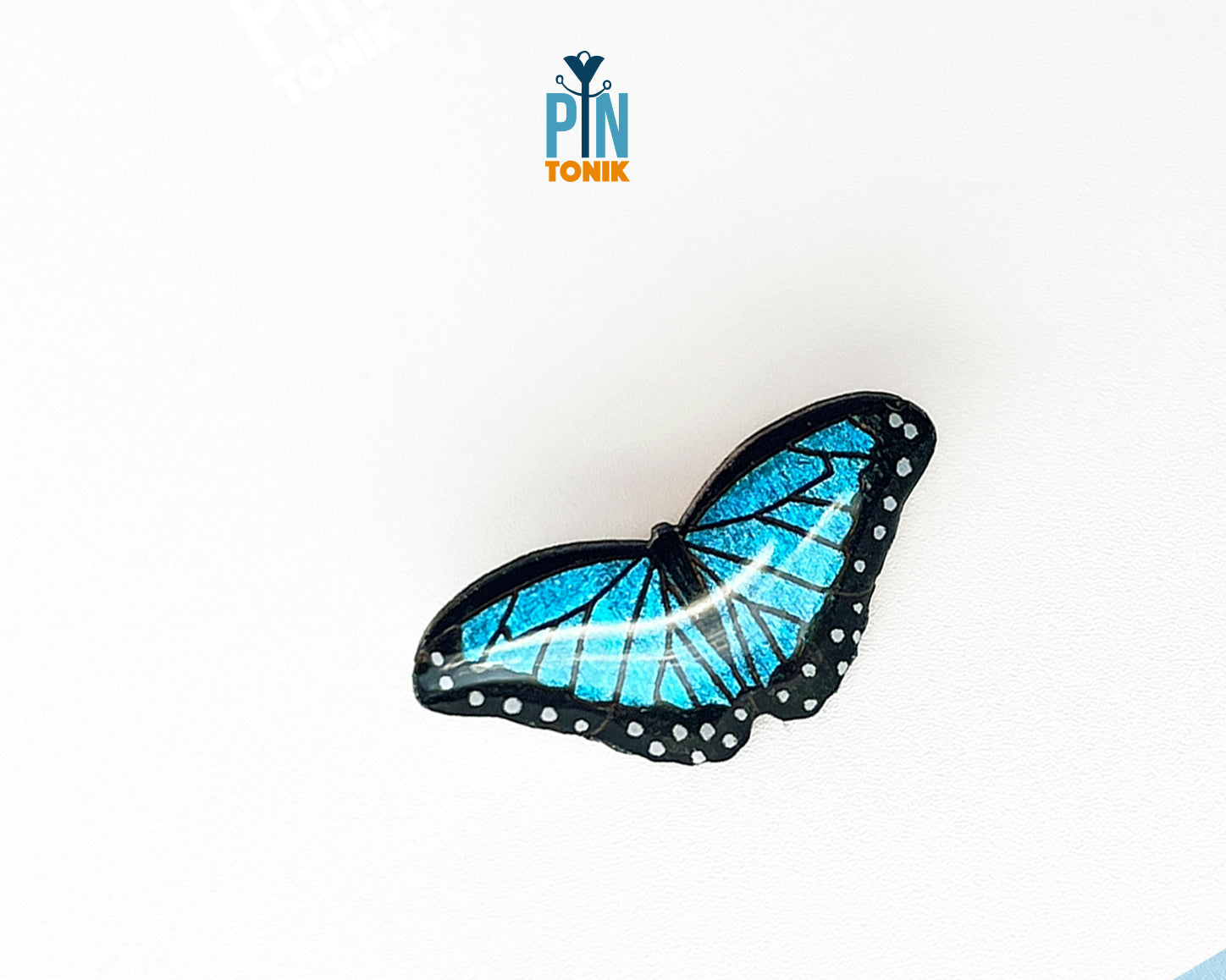 Blue Morpho Butterfly Pin