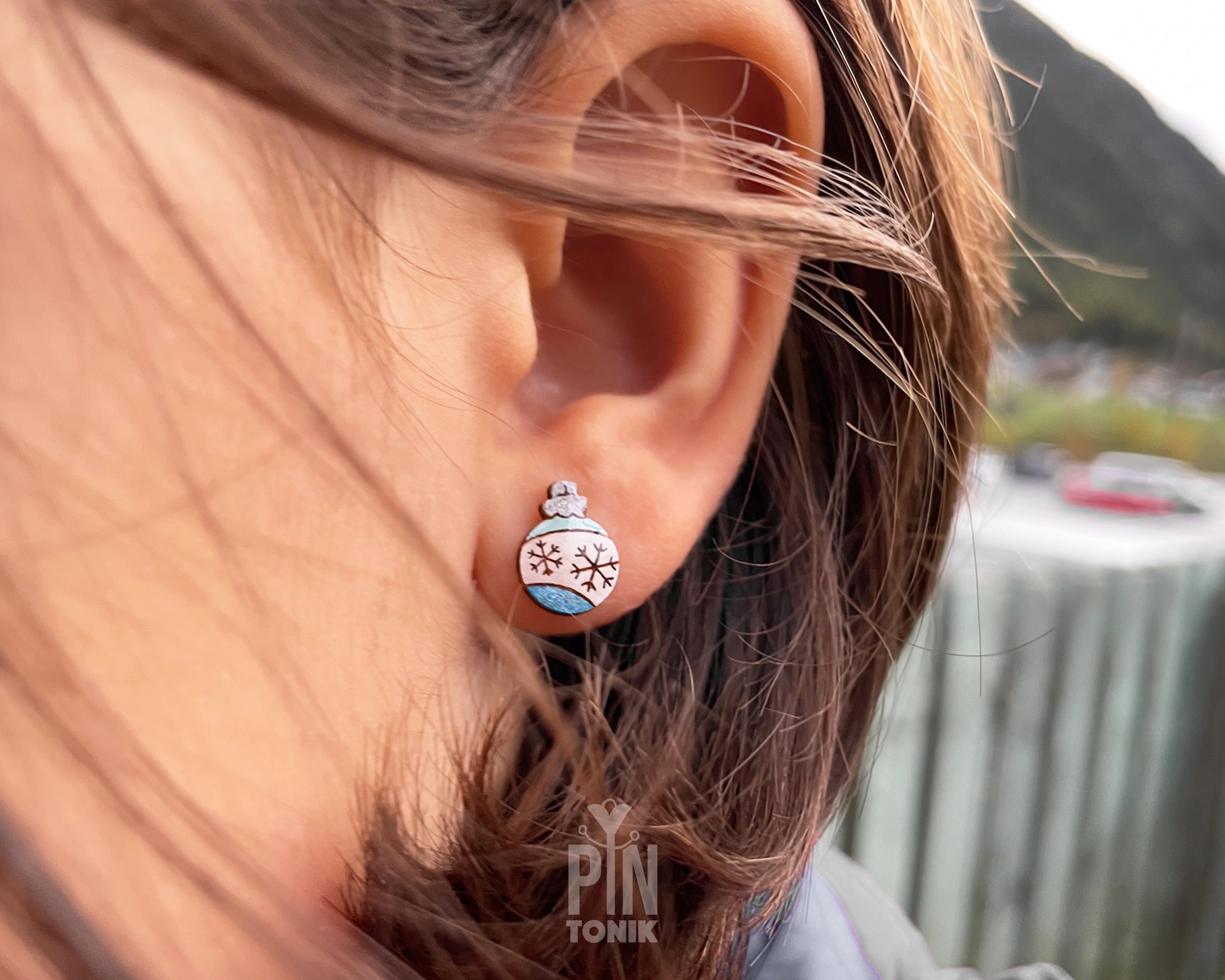 Snowflake Bauble Studs