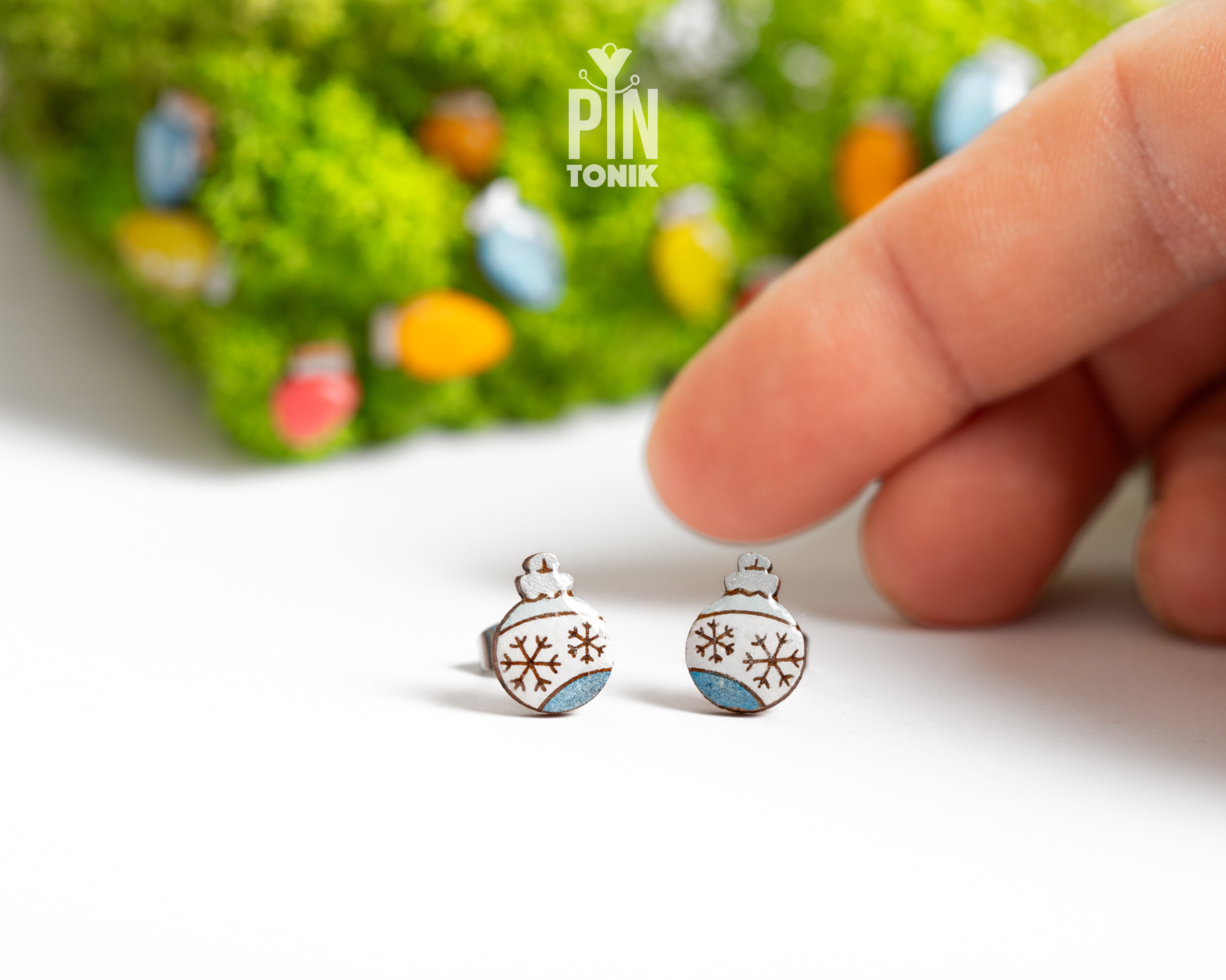 Snowflake Bauble Studs