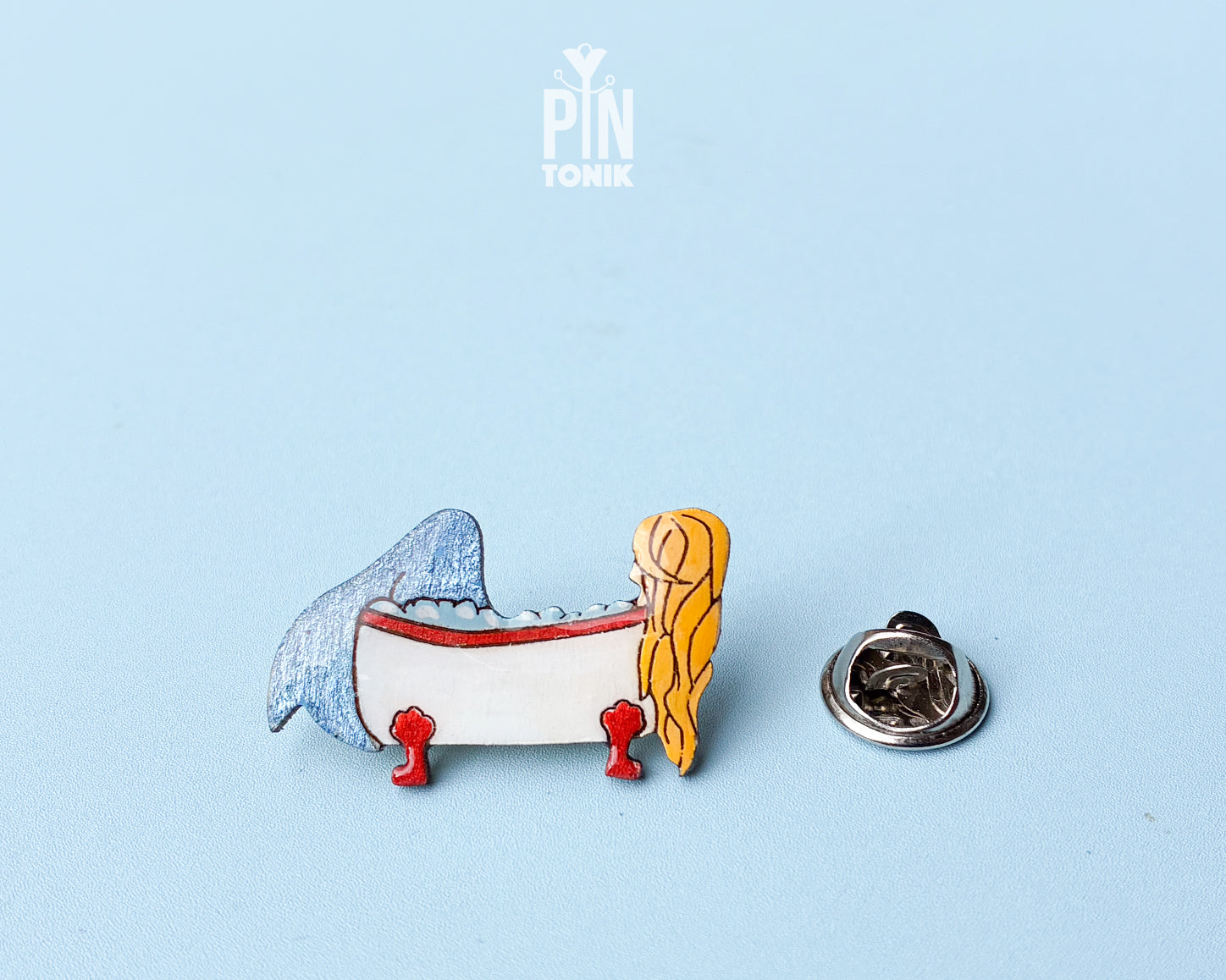 Mermaid in a Bathtub Pin