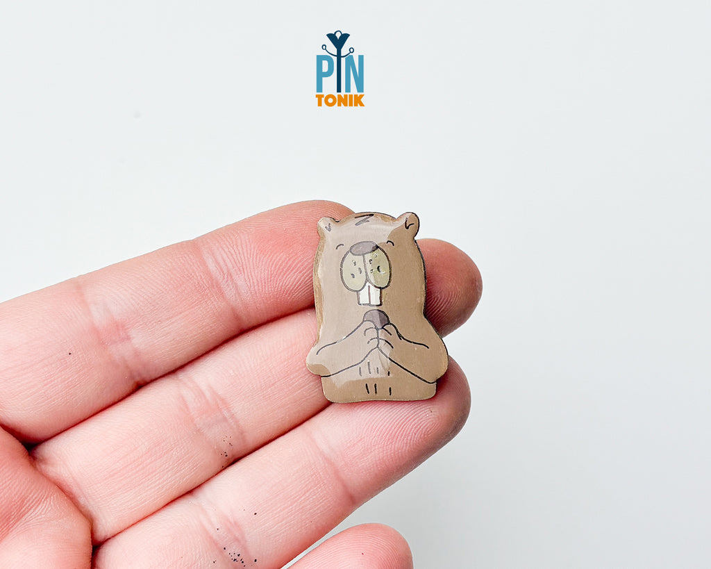 Beaver Wooden Pin