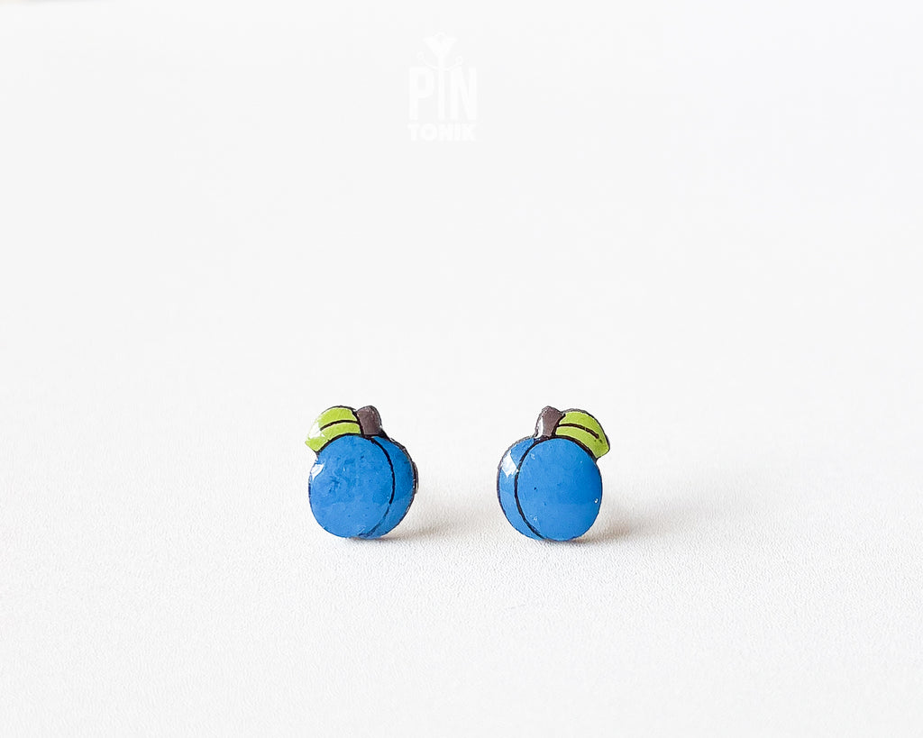 Plum Stud Earrings