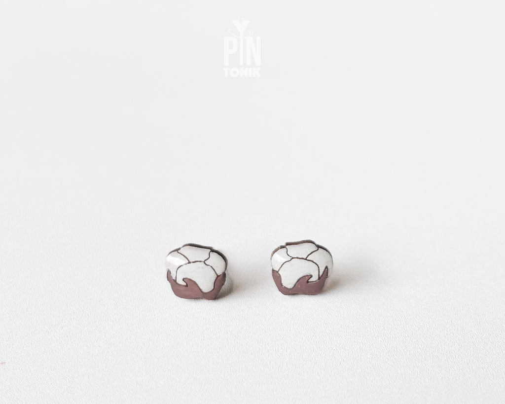 Cotton Stud Earrings