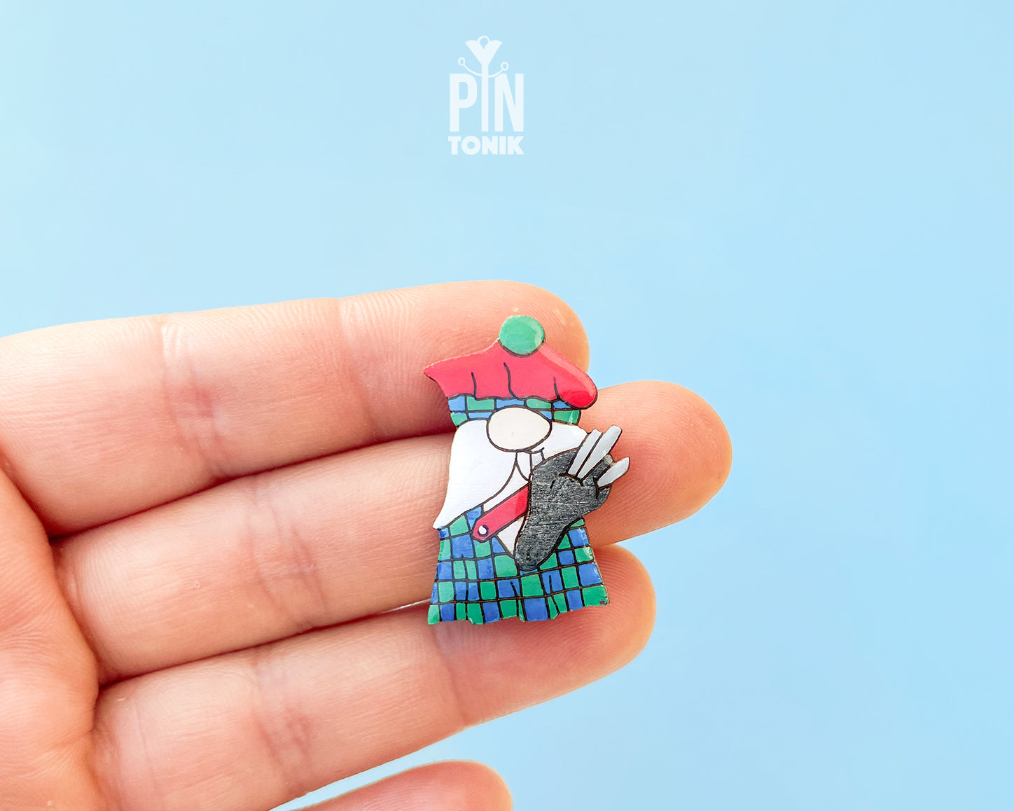 Scottish Gnome Pin