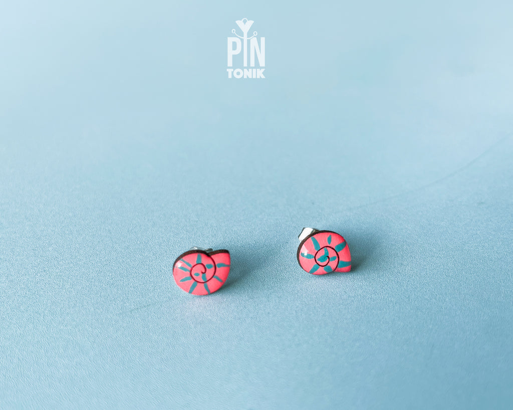 Coral Shell Studs
