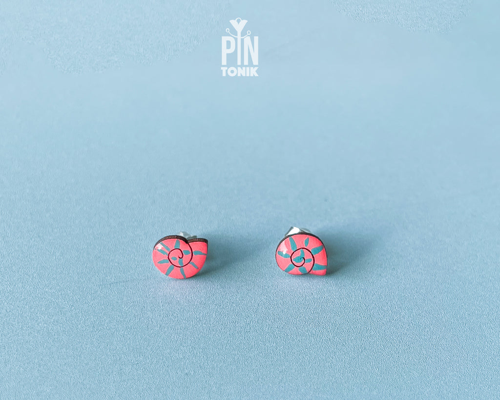 Coral Shell Studs