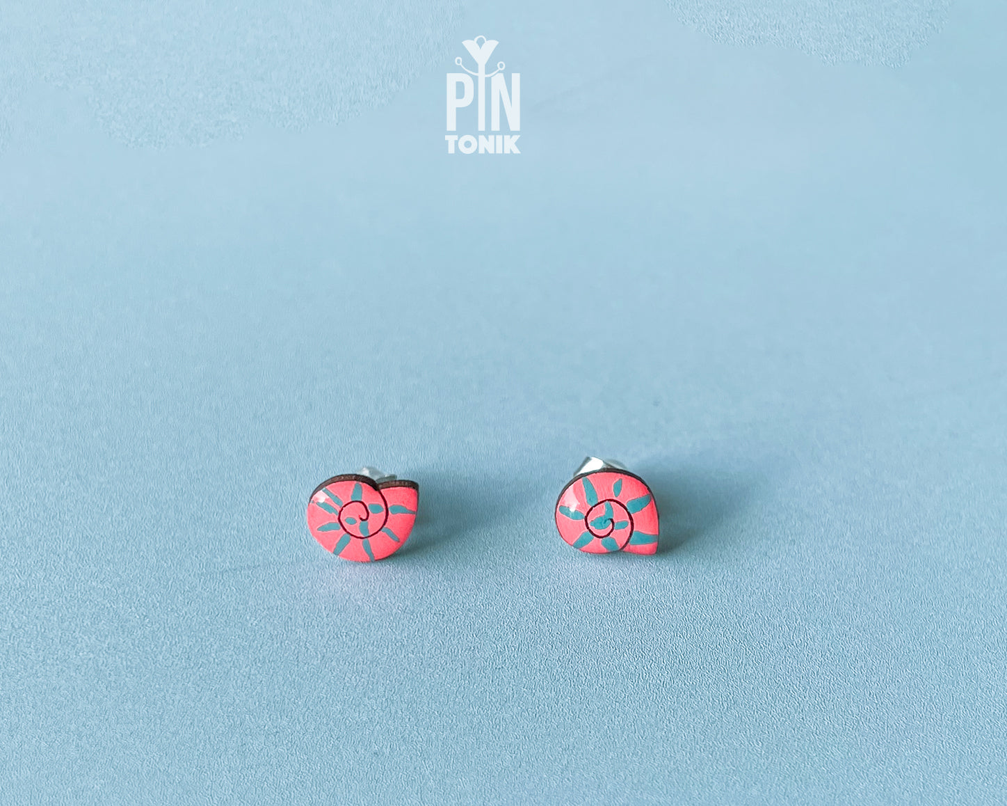 Coral Shell Studs