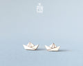 Paper Boat Stud Earrings