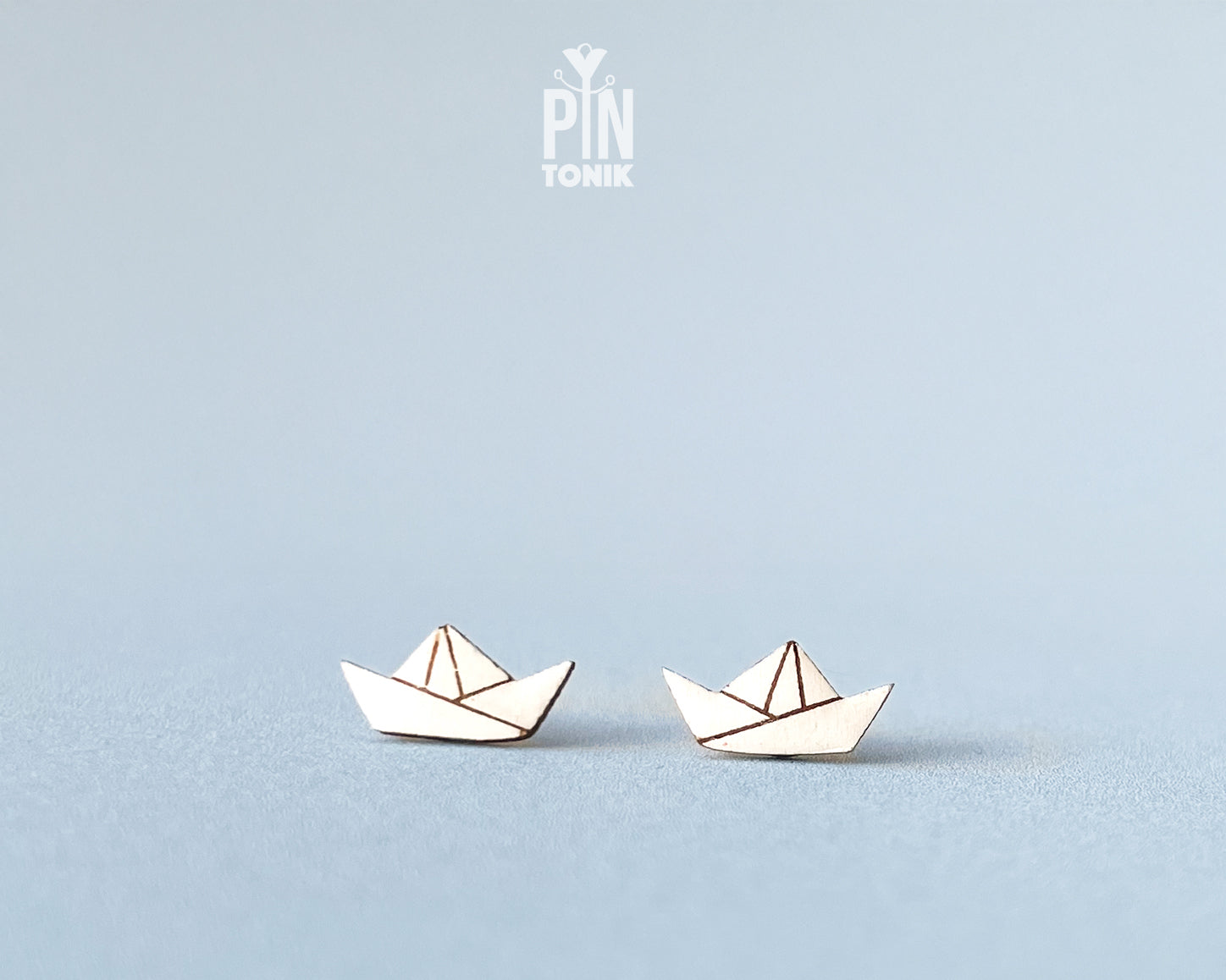 Paper Boat Stud Earrings