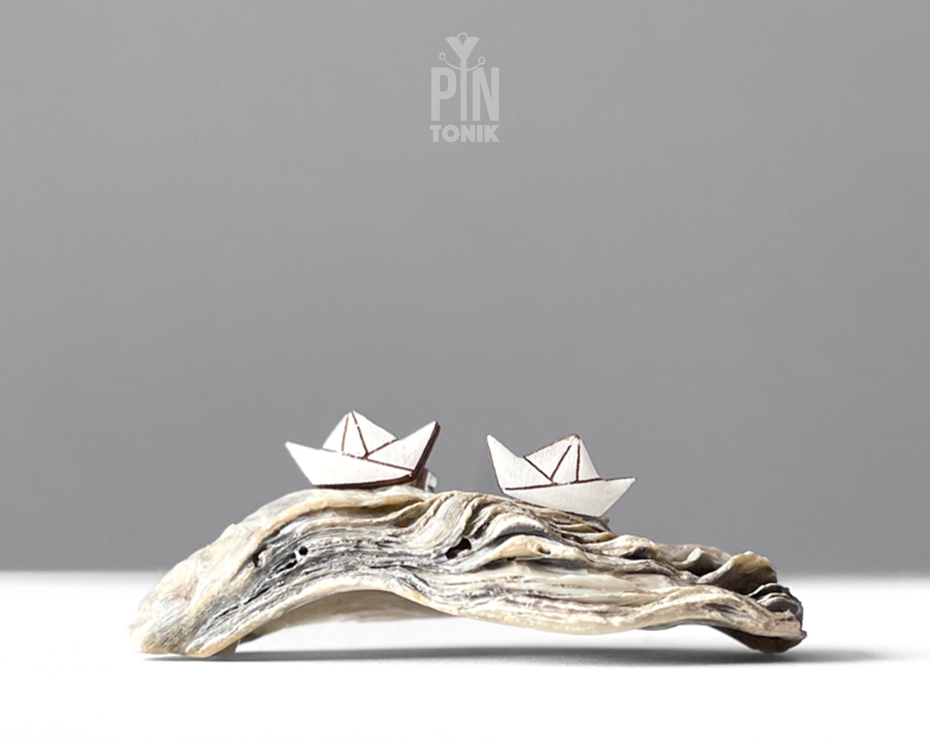 Paper Boat Stud Earrings