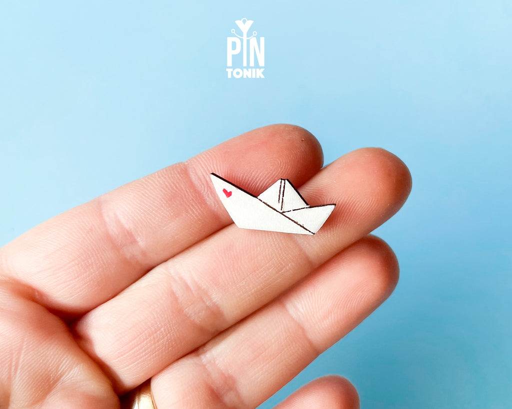 Paper Boat Pin