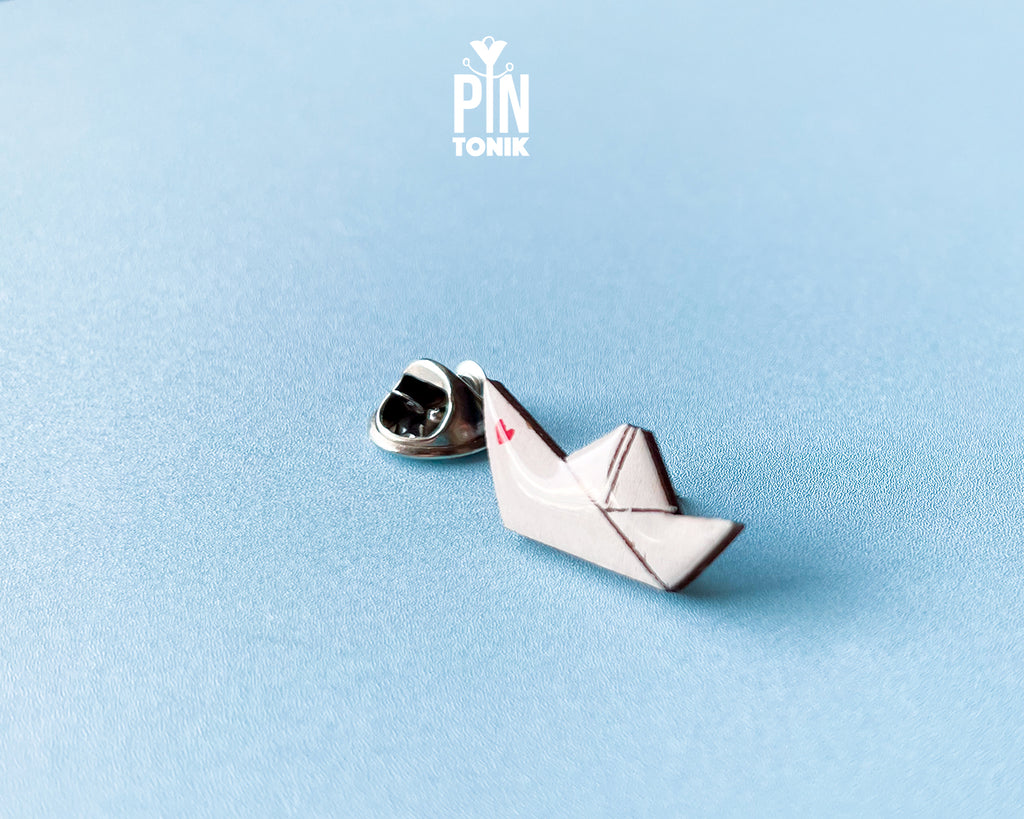 Paper Boat Pin