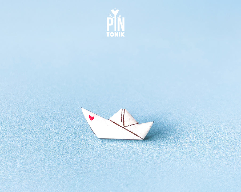 Paper Boat Pin