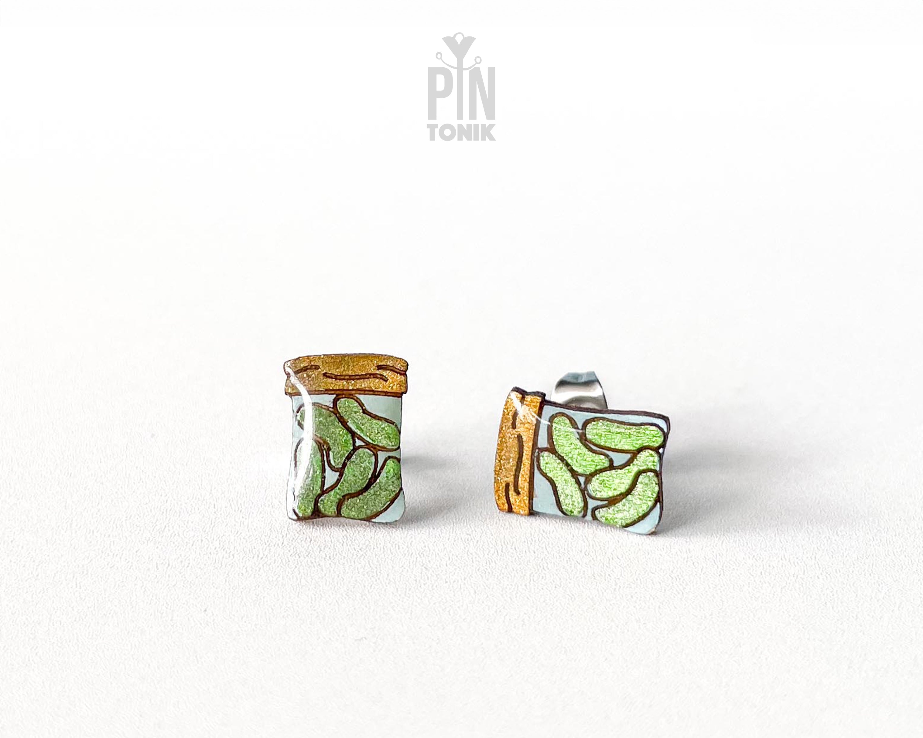 Pickle Jar Stud Earrings