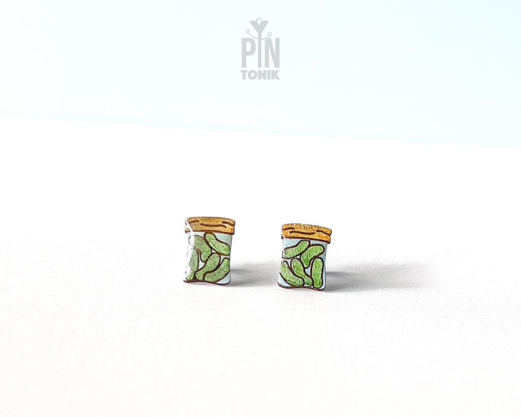 Pickle Jar Stud Earrings