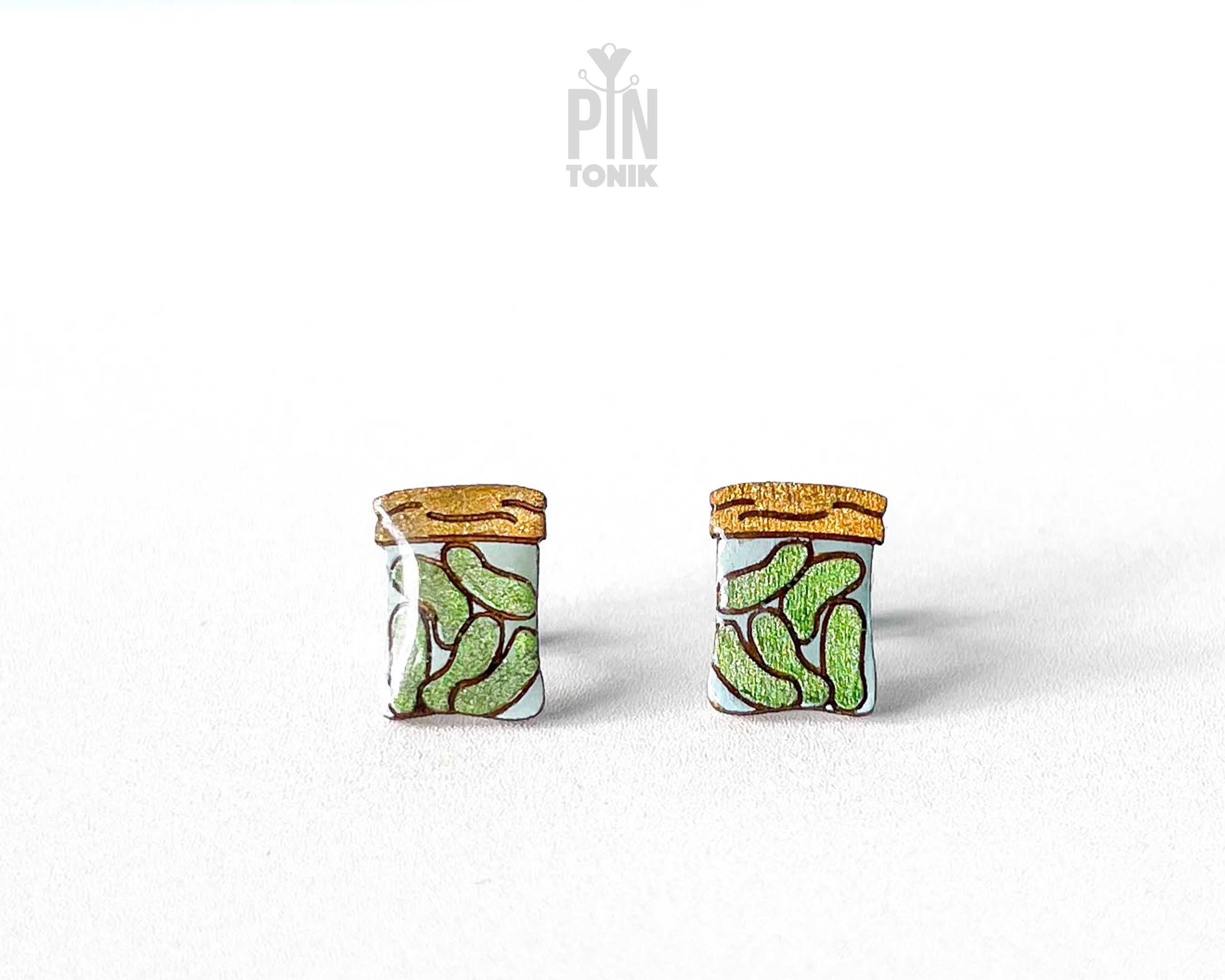 Pickle Jar Stud Earrings