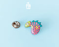 Neon Chameleon Pin