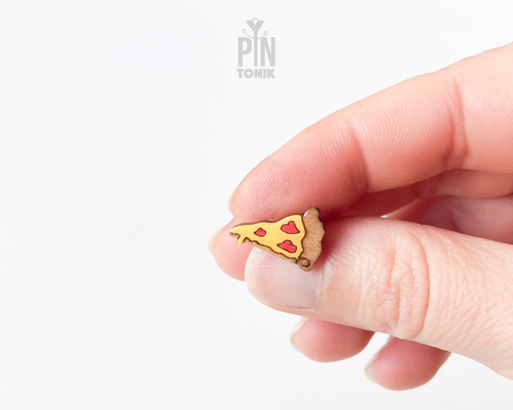 Boucles d'oreilles clous Pizza