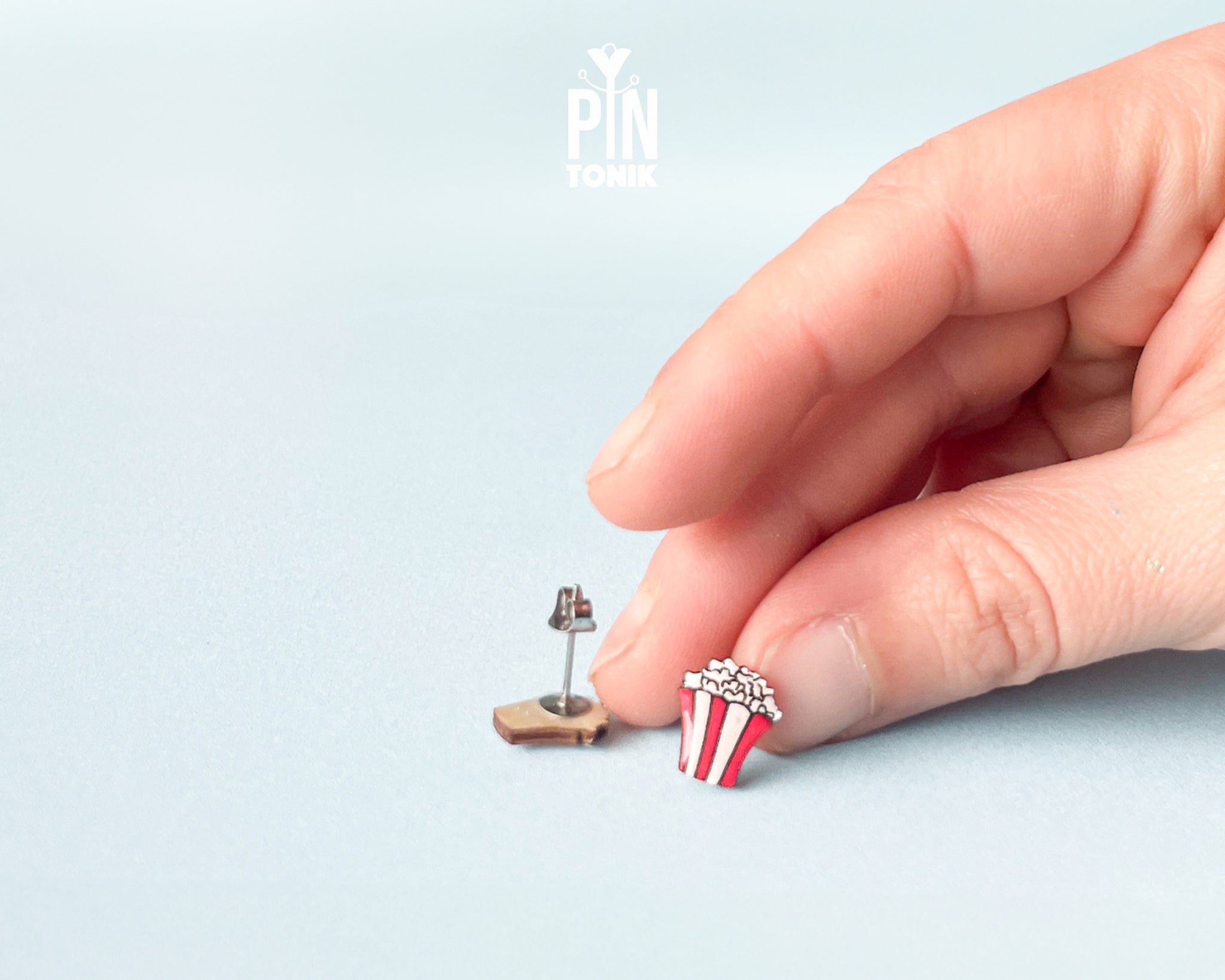Boucles d'oreilles clous Pop-corn