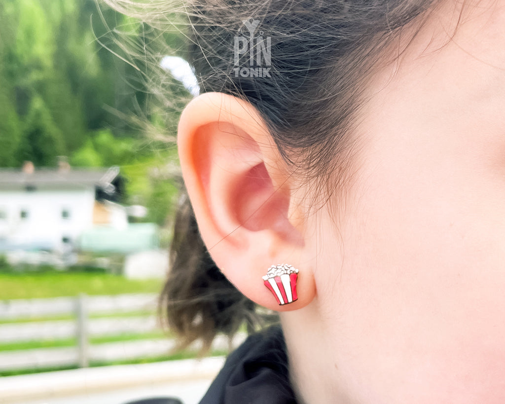 Boucles d'oreilles clous Pop-corn