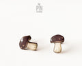 Porcini Mushroom Stud Earrings