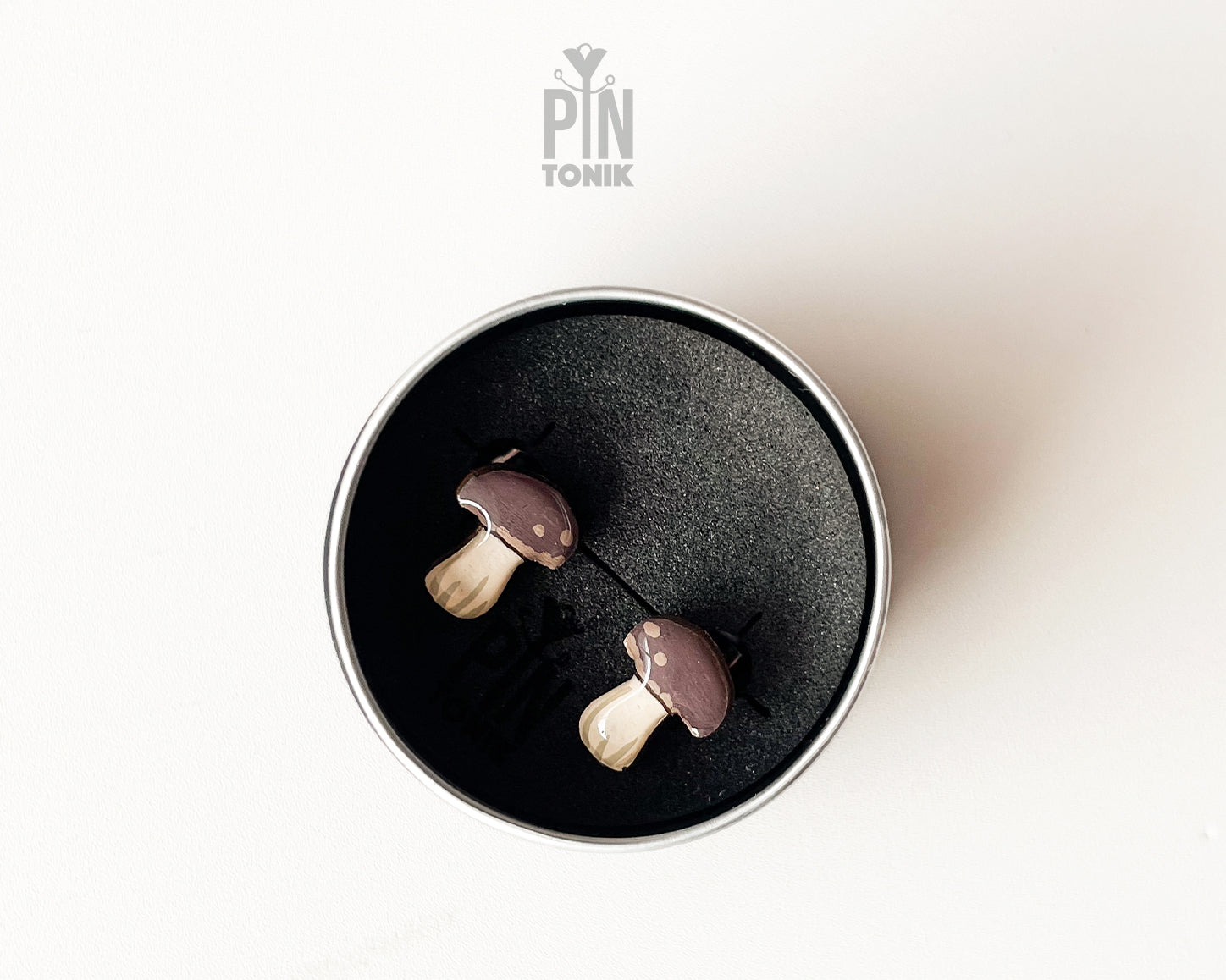Porcini Mushroom Stud Earrings