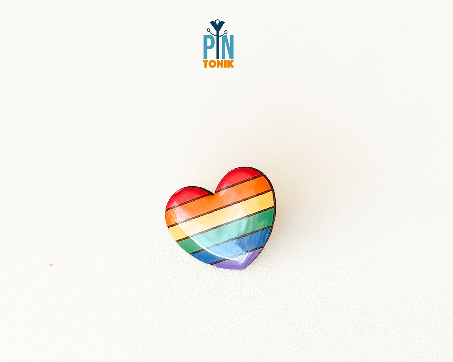 Rainbow Heart Pin