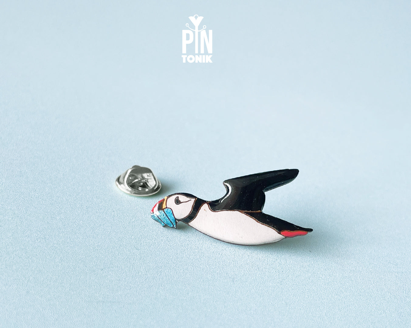 Flying Puffin Pin