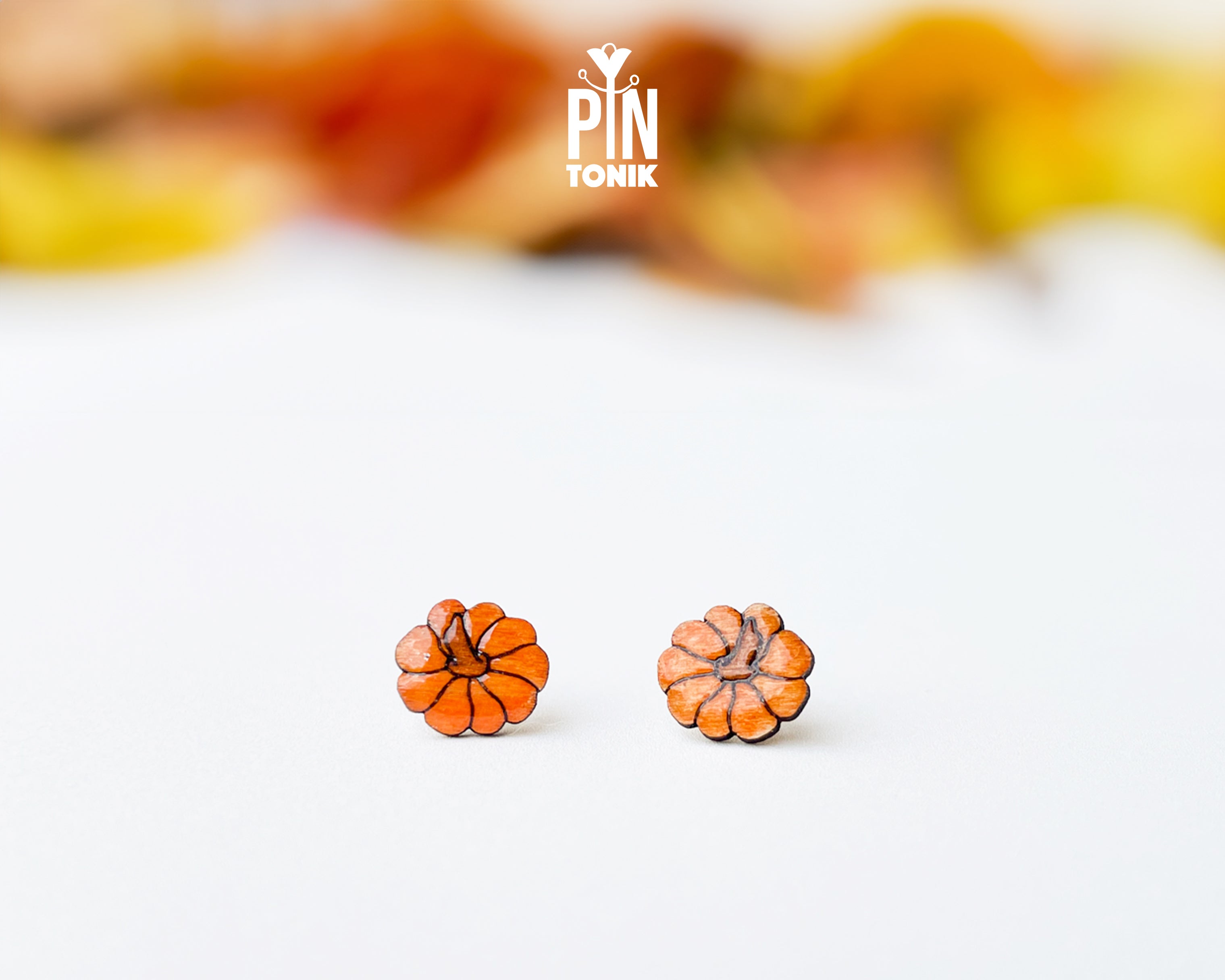 Pumpkin Stud Earrings