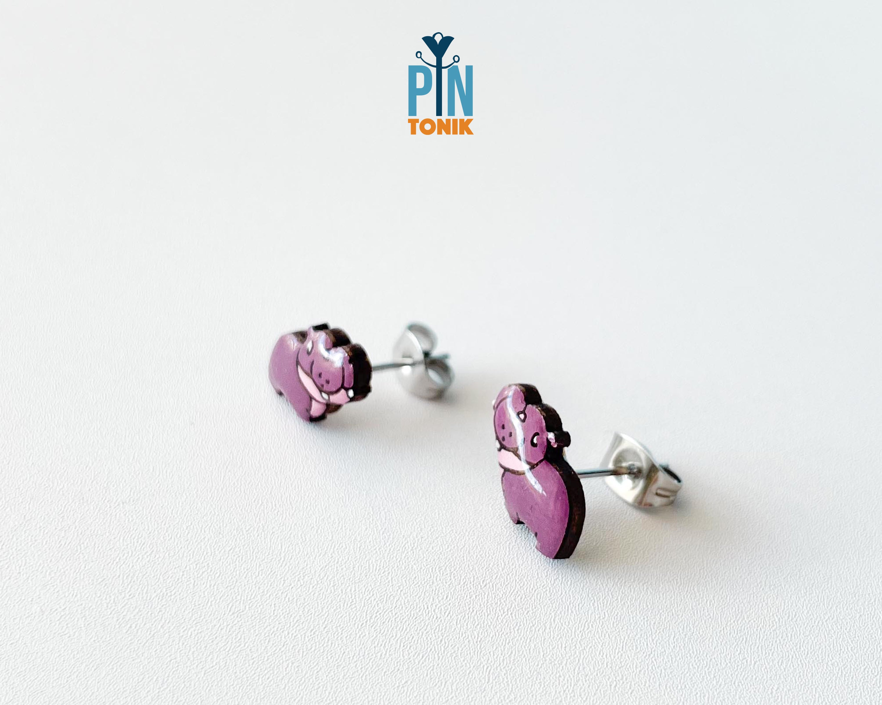 Pygmy Hippo Stud Earrings