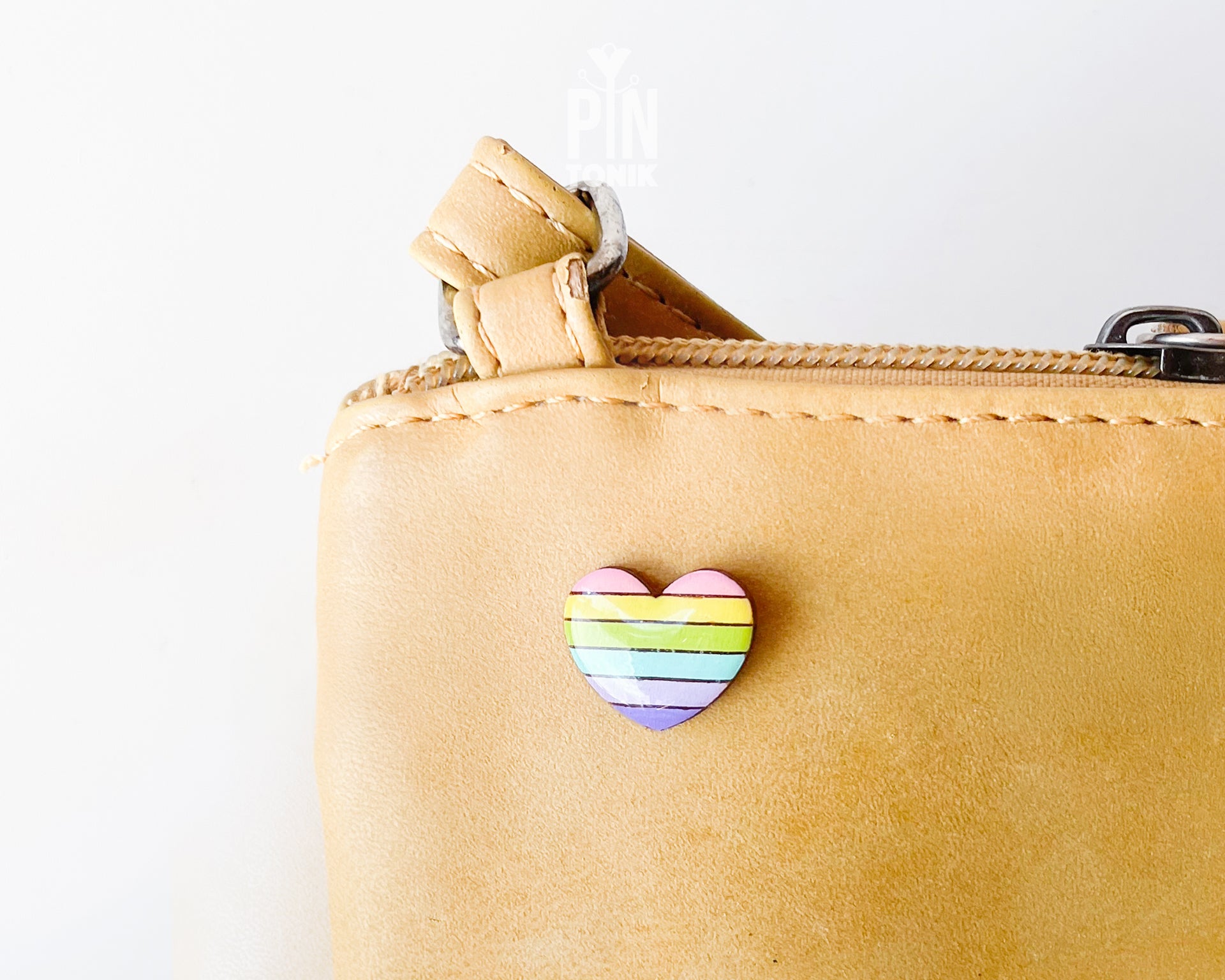 Pastel Rainbow Heart Pin