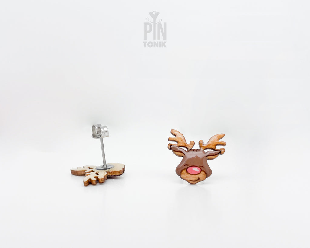 Boucles d'oreilles clous pingouin