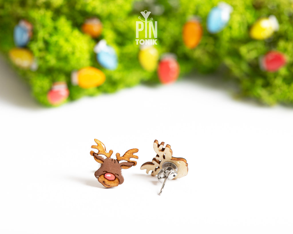 Boucles d'oreilles clous pingouin